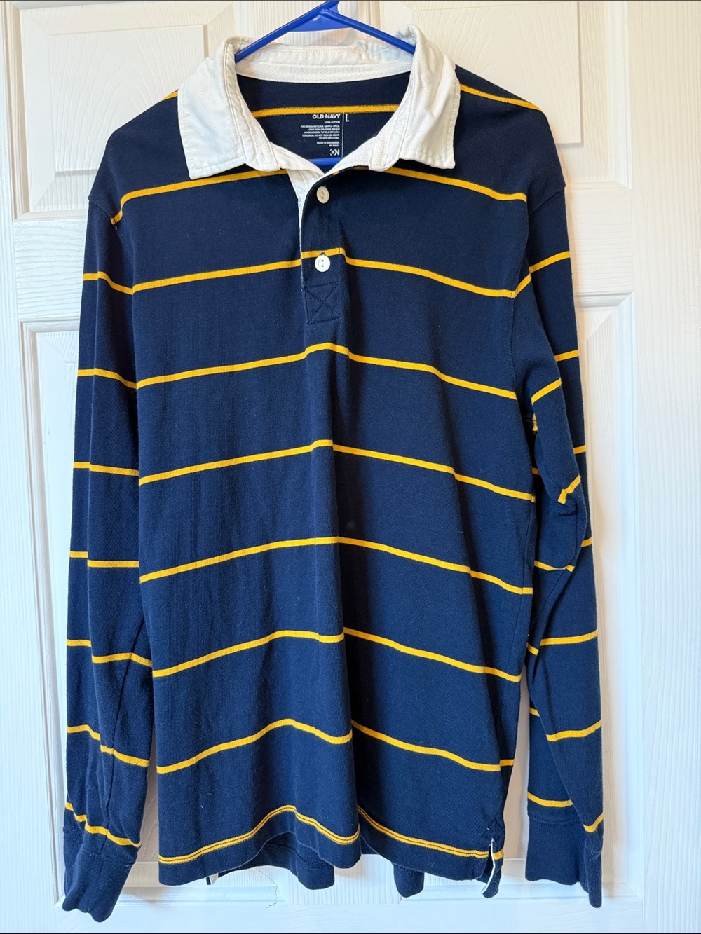 Back to School Old Navy Navy & Yellow Striped Long-Sleeve Rugby Shirt